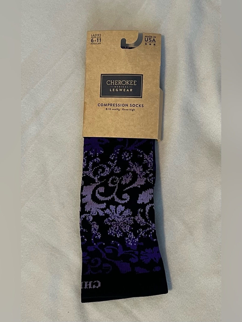 Cherokee medical/nursing compression socks. New in original package.